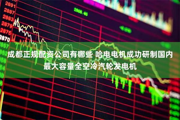 成都正规配资公司有哪些 哈电电机成功研制国内最大容量全空冷汽轮发电机